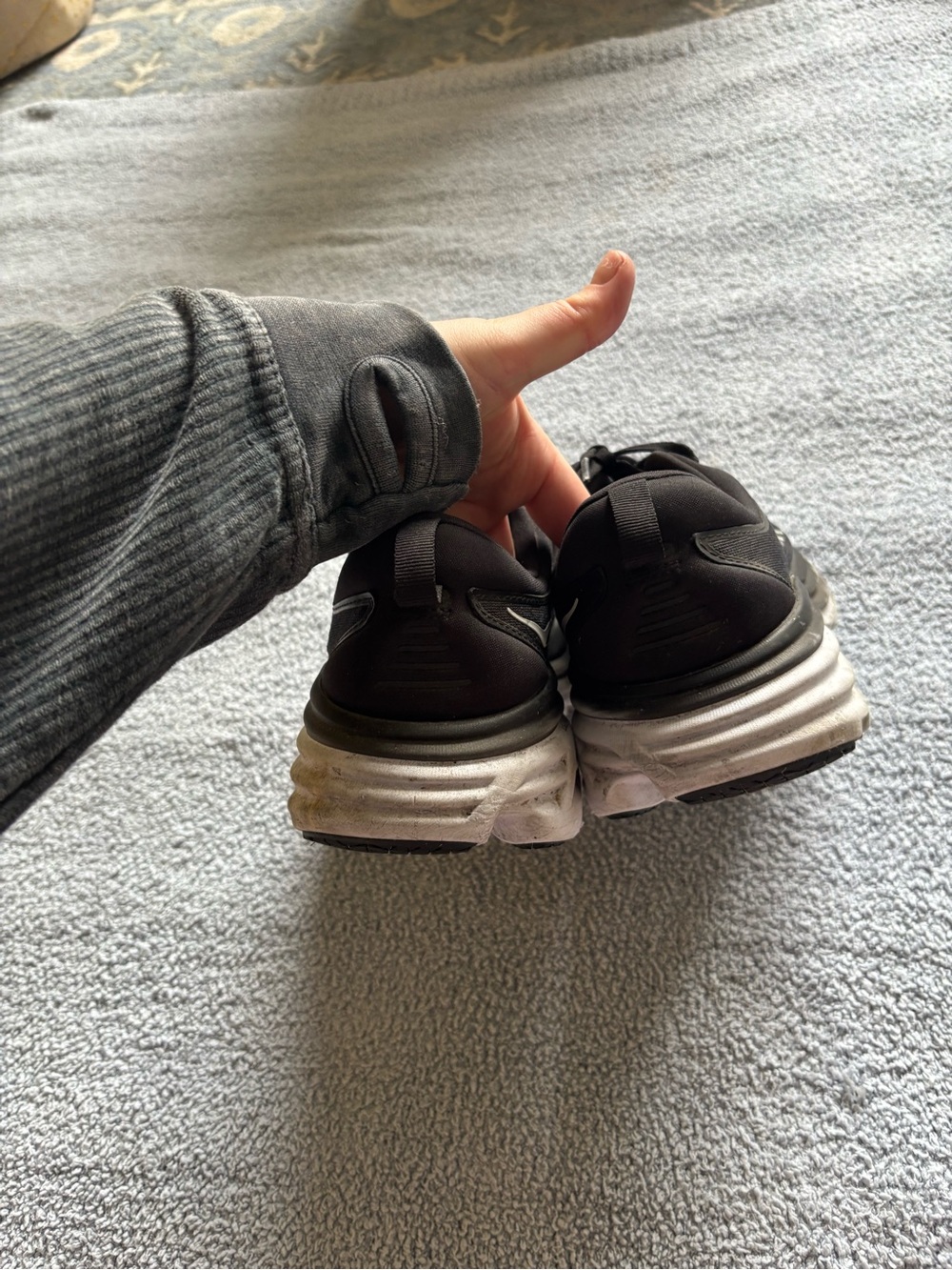 Hoka Women’s Bondi 8 Black Running Shoes - Picture 6 of 15
